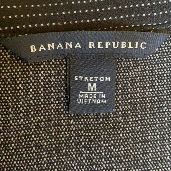 Banana Republic Knit Wrap Dress - Navy Pinstripe - Picture 3 of 5